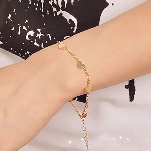 Women LOVE Heart Star Bracelets Infinity Minimalist Jewelry Summer Beach Boho Dainty Pulseras Mujer