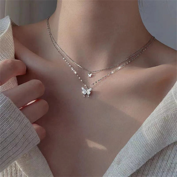 Necklace Ladies Double LayerNecklace Jewelry for Ladies Gift