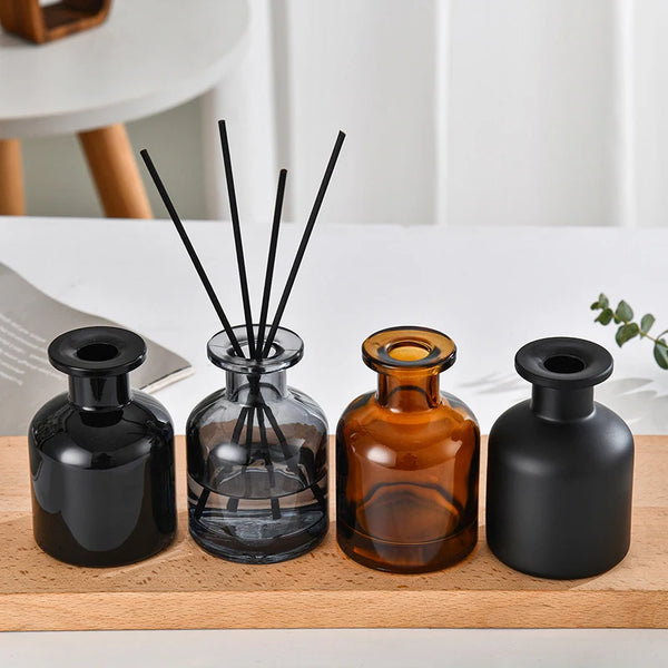 50ml Empty Home Fragrance Diffuser Bottle Rattan Purifying Air Aroma Diffuser Essential Oil Bottle For Room Office Decoration