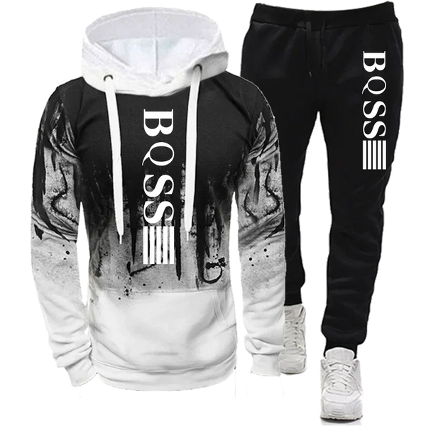 Men's Hoodies for Men Clothing Splash Ink Sweatshirt Suit Man Tracksuit Pant Sets New in Hoodies & Sweatshirts Sports Suits Set