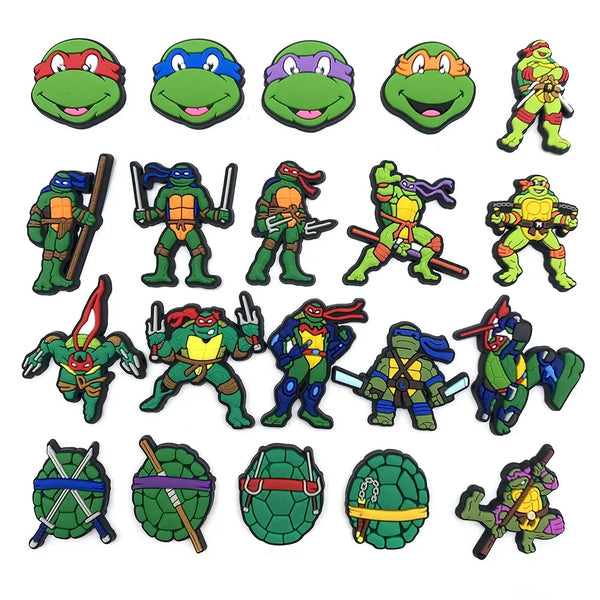 New Ninja Turtle Collection Shoe Charms for Crocs  PVC Shoe Accessories Sandal Decoration DIY for Men Women Kids Party Gifts