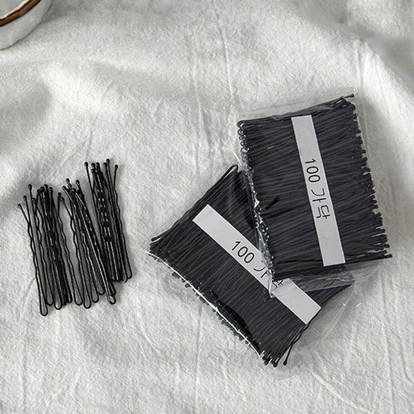 50pcs 100pcs 200 Pcs Black Hair Clips Set For Women Girls Bobby Pins Invisible Wave Curly Side Hairgrip Hairstyle Accessories