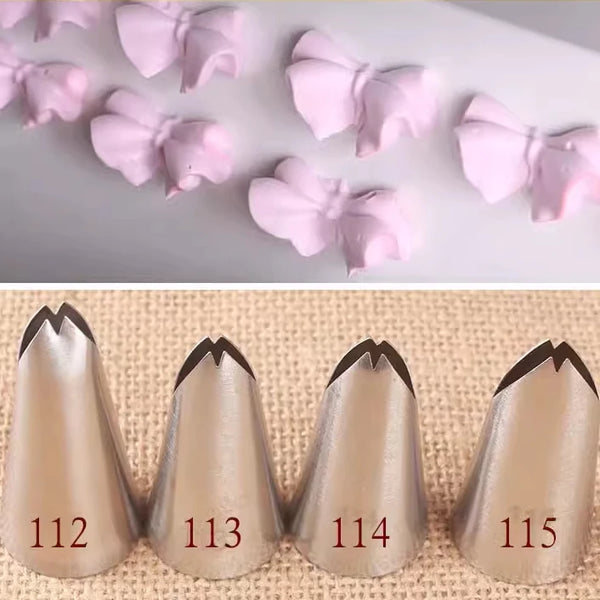 #112 #113 #114 #115 Leaf Shape Piping Nozzle 4 Pcs Set Pastry Icing Tips For Cake Cream Decorating Baking DIY