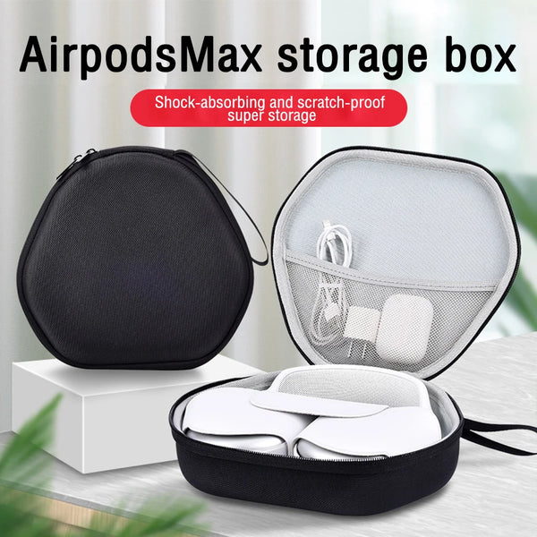 Airpods Max Bluetooth Headphone Organiser EVA Hard Portable Wireless Headphone Shockproof Protective Case Storage Bag