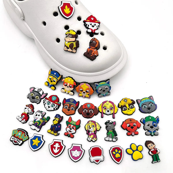 31pcs Paw Patrol Collection Shoe Charms for Crocs DIY Shoe Decorations Accessories Decorations Sandal Decorate Kids Gifts