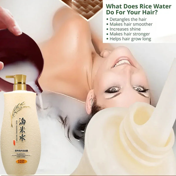 Rice Water Hair Shampoo for Hair Growth,Anti-dandruff,Improve Strength,Volume,Shine,Deep Conditioning Dry,Frizzy,Curly Strands