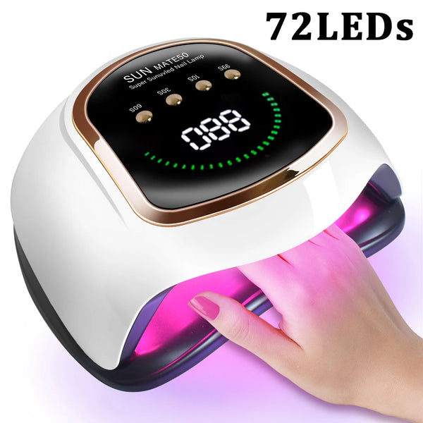 300W UV LED Nail Lamp for Nails Curing All Gel Polish with Large Screen  Professional Nail Equipment Manicure Drying Lamps