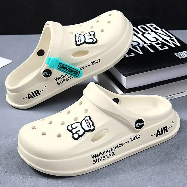 Couple Summer Slippers New Sandals Women 2023 Outdoor Clogs Shoes Thick Sole Slipper Female Flip Flops Eva Non-Slip Home Slides