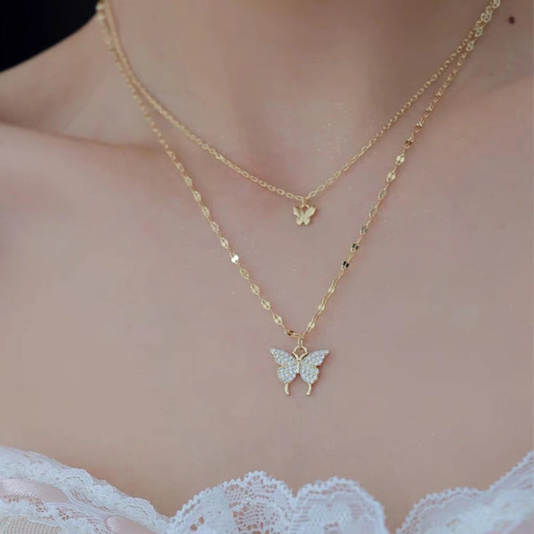 Butterfly Neclace for Women Girls Korean Necklaces Jewelry