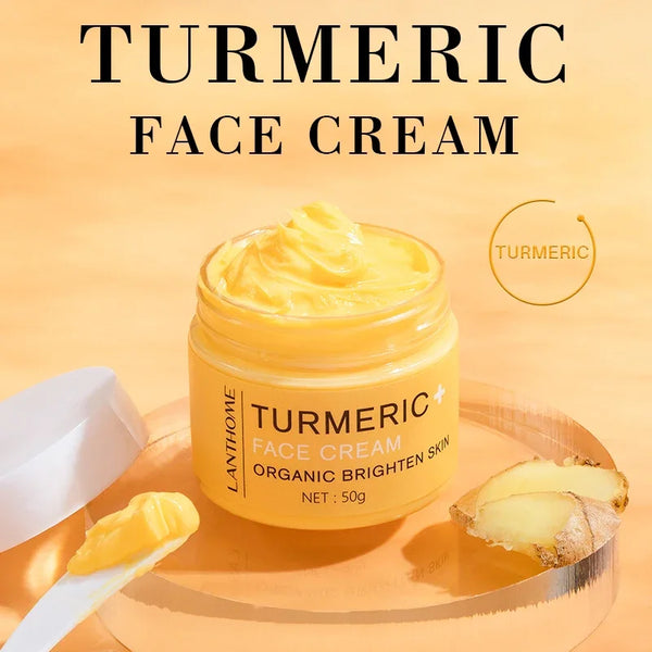 Turmeric Face Cream Even Skin Tone Brightening Boosting Moisturizer Repairing Hydrating with Organic Ingredients Cream Skin Care