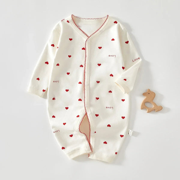 Baby Rompers for Girls Whole Love Print Bodysuit & One piece Long Sleeve Newborn Outfit for Outdoor Clothes Spring Autumn Summer