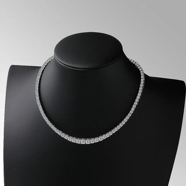 Tennis Necklace with Certificate 3-5mm Size Gradient Diamond Necklaces for Women