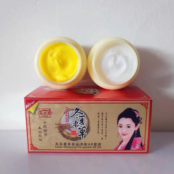 Chinese 2023 Whitening Day Night Cream Set Melasma Dark Age Dark Spots Freckle Remover Skin Lightening Skin Care