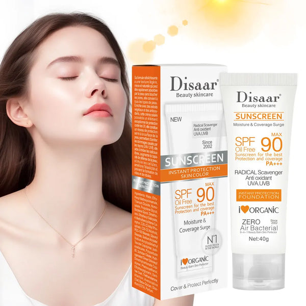 Disaar SPF 90 Face Sunscreen Whitening Sunblock Skin Protective Cream Anti-Aging Oil-control Moisturizing 40g Sun Cream