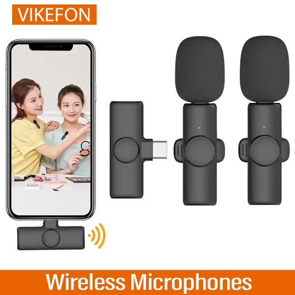 Wireless Lavalier Microphone For iPhone iPad Android Live Broadcast Gaming Recording Interview Mini Mic