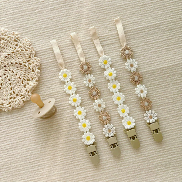 Little Daisy Baby Pacifier Clips Pacifier  Nipple Bracket Holder for Nipples Toddler Girl Baby Shower Gift Baby Accessories