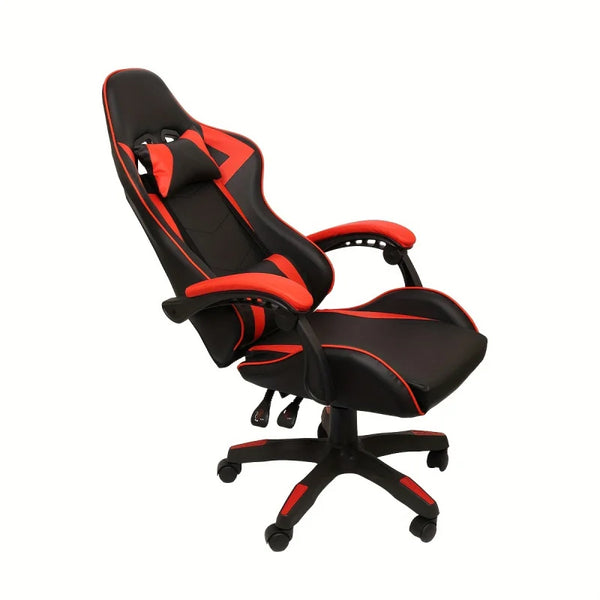 1 Pc Ergonomic Office High-Back Gaming Chair, Computer Racing Chair With Lumbar Support Headrest And Linkage Handrill