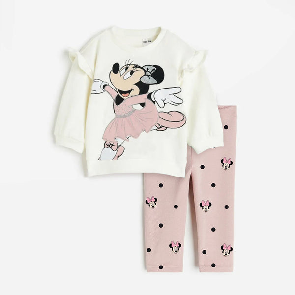 Disney Baby Girl Clothes Sets 2Pcs Toddler Girls Sweatshirt + Leggings Spring Autumn Baby Girl Outfits Sets