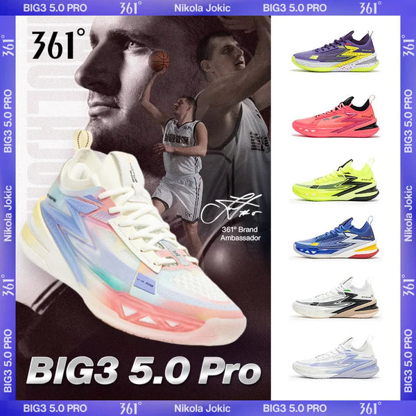 Degrees NEW BIG3 5.0 PRO Men's Basketball Sports Shoes Wear-Resistant Non-Slip Breathable Low-Cut Sneakers Male 672421110