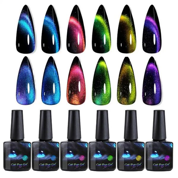 Magnetic Nail Polish Gel Kitten Eye Nail Polish 9D Kitten Eye Gel Super Shiny Ruby Red Cat Magnetic Gel Wine Red Cat Eyes Gel