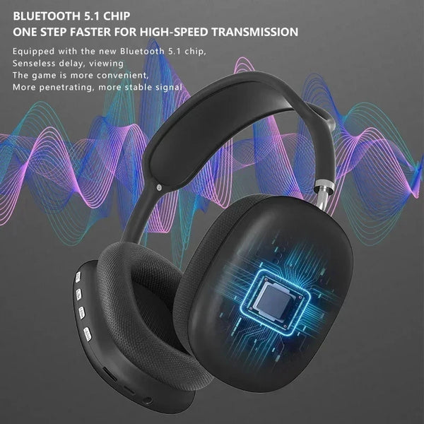 P9 Wireless Bluetooth Headset Outdoor Sports Gaming Wireless Headphones with Mic Noise Cancelling Earbuds Bluetooth Earphones