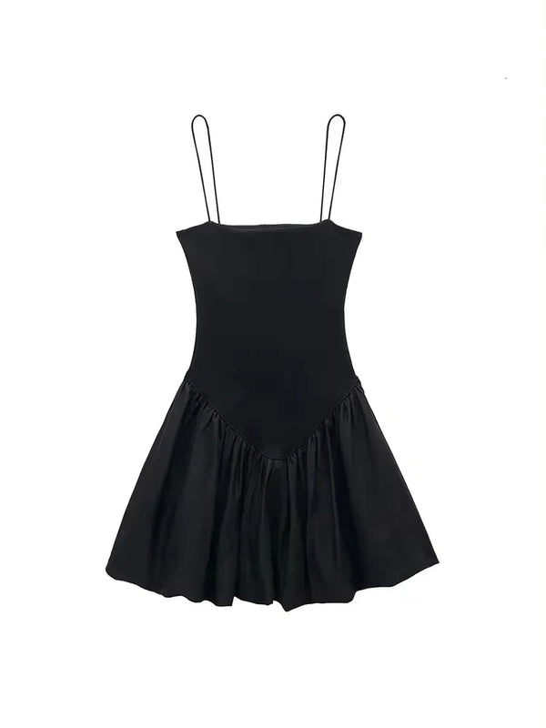 Women's Mini Dress, Straight Neck, Thin Straps, Female Dresses, Sexy Fashion