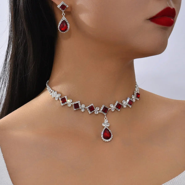 3-piece Women's  Earrings Necklace Set Wedding Banquet Party Holiday