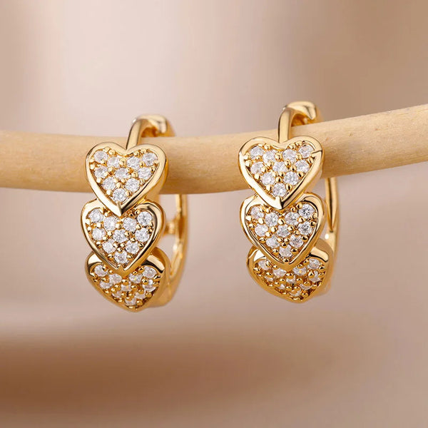 Earrings Full Paved Dazzling CZ Dainty Exquisite Women's Ear Earrings Bridal