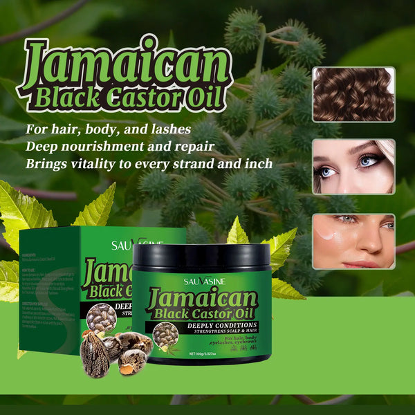 100g JAMAICAN Black Castor Oil for Hair Growth Pure and Organic Hair Growth Oil Eyebrow Nourishment and Skin Hydration