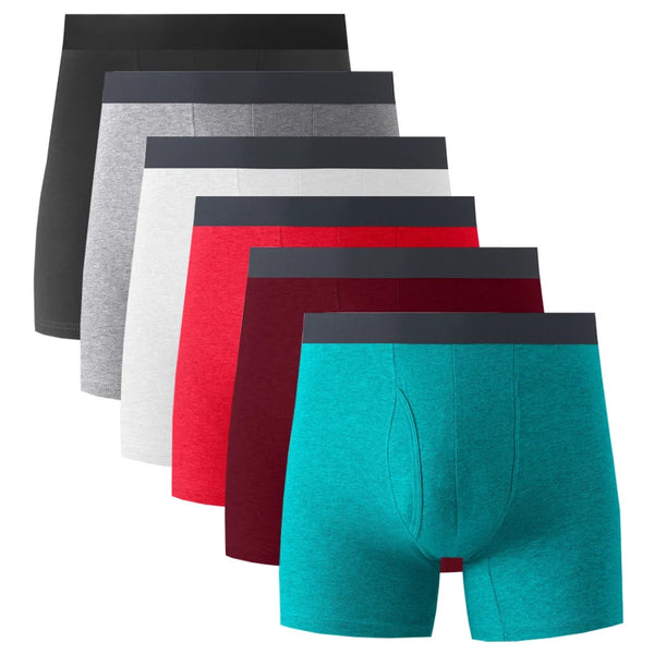 2pcs Man Mid-Long Boxer Shorts Underware Cotton Men's Panties Male Extended Wear-Resistant Legs Plus Size Mens Underpants Short