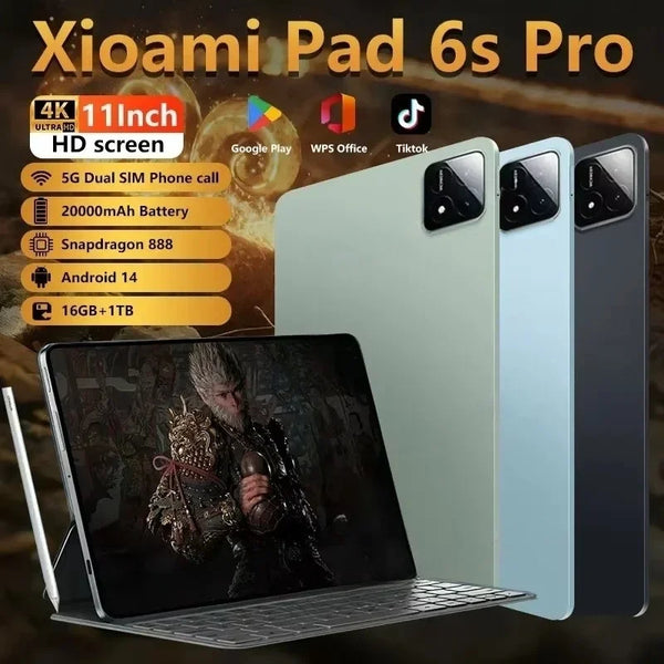 2024 Global Version Original Xioami Pad 6S Pro Tablet 11inch HD 4K Android 14 16GB+1T 20000mAh 5G Dual SIM WiFi GPS Tablet PC