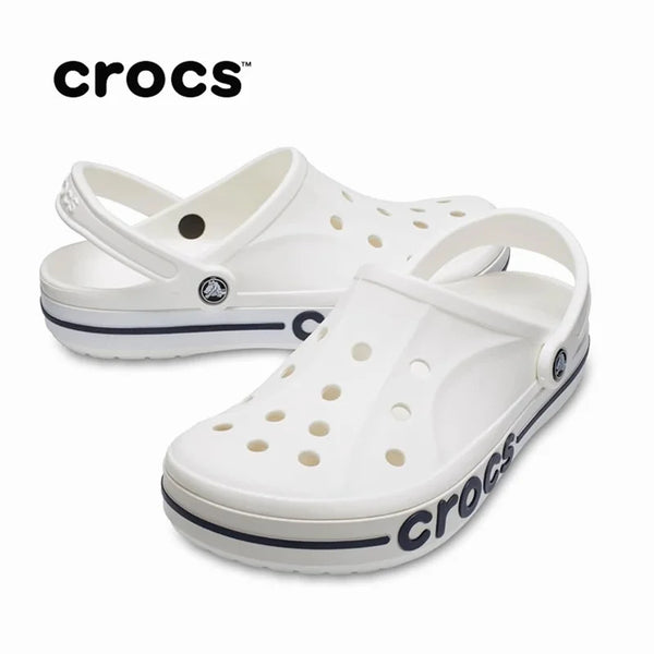 Original Crocs Bayaband Clog Casual Sandals Unisex Closed-Toe Slip-Ons Outdoor Men's Breathable Beach Shoes