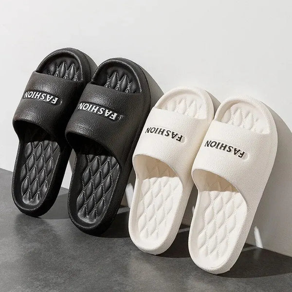 Fashion Summer Eva Slippers Summer Women Thick Soles Non-slip Home Indoor Outdoor Couple Slippers Bath Flip Flops