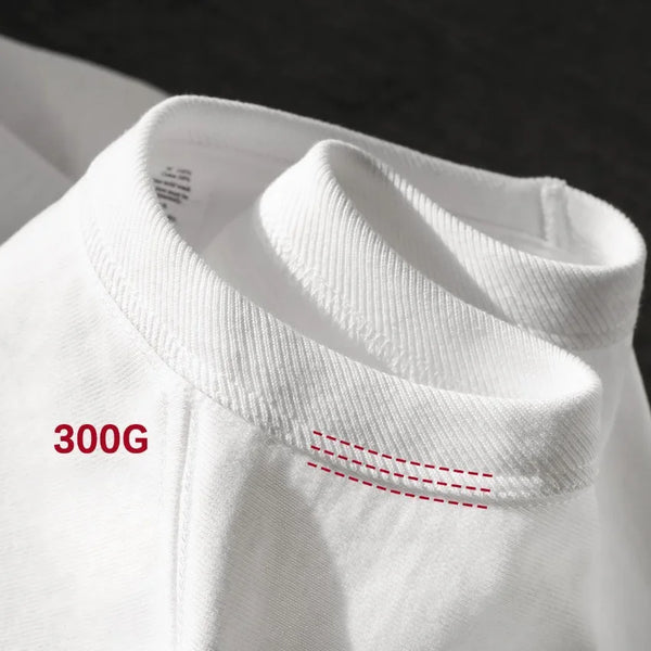 Cotton T-shirt Men and Women Pure White Simple Base Shirt