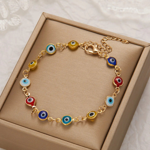 Evil Eye Bracelet For Women Men Colorful Red Blue Eye