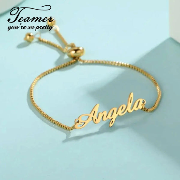 Bracelets Women Kids Adjustable Personalized Stainless Steel Pendant Jewelry Christmas New Year Gifts