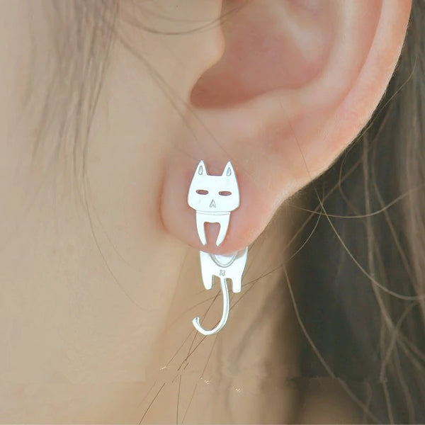 Cat Fish Stud Earrings For Women Gift