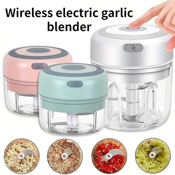 3.38/8.45oz USB Electric Mini Garlic Chopper - Powerful Meat Grinder And Vegetable Crusher For Quick And Easy Food Prep