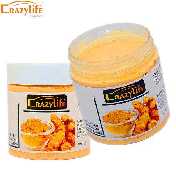 120gTurmeric Clay Mask Facial Cleaning Pores Dirt Acne Blackhead Anti-Acne Remove Deep Cleansing Oil control Whitening Skin Care