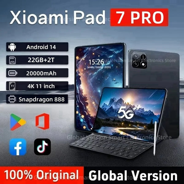 Global Version Original Xioami Pad 7 Pro Tablet 22GB+2T 11inch HD 4K Android 14Tablet