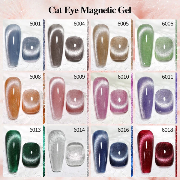 NAILCO 10ml Cat Eye Gel Polish Magic Magnetic Stick Cat Eye Gel Nail Soak Off UV Manicure Chameleon Gel Crystal Cat Eye Polish