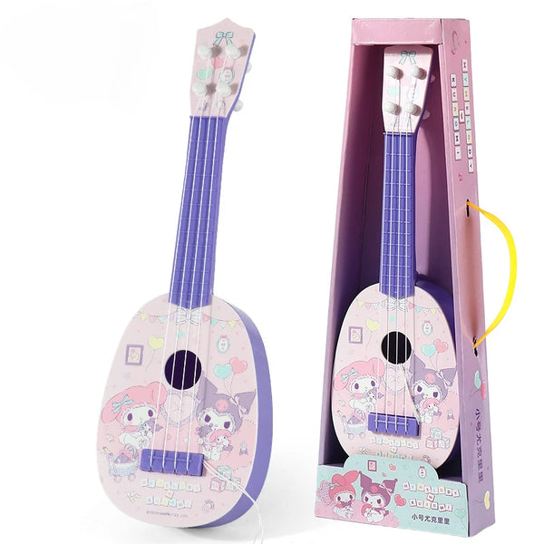 Children Ukulele Kawaii Anime Kuromi Ukulele Cute Character Beginner Musical Instruments Kids Guitar Toys Girls Gifts