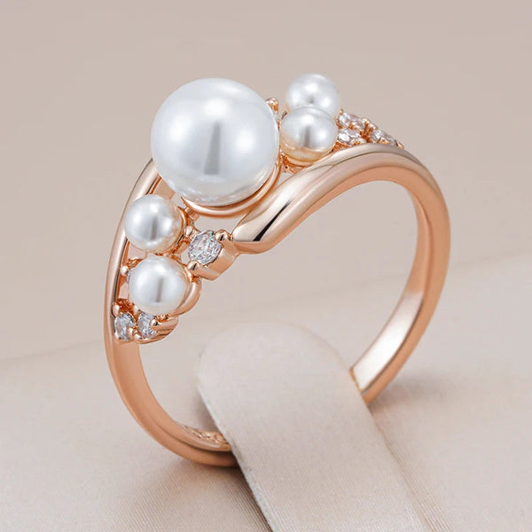 Ring for Women Fashion 585 Rose Gold Color