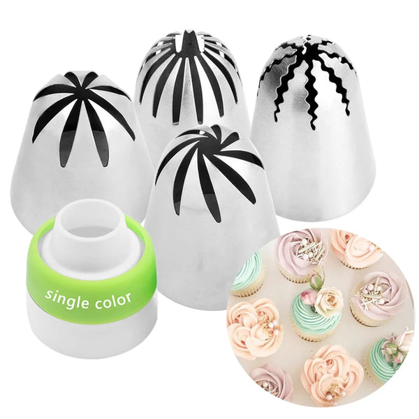 901 902 903 904 Large Size Close Star Piping Nozzle Cream Icing Tips Cake Fondant Baking Tool Cupcake Decoration Stainless Steel