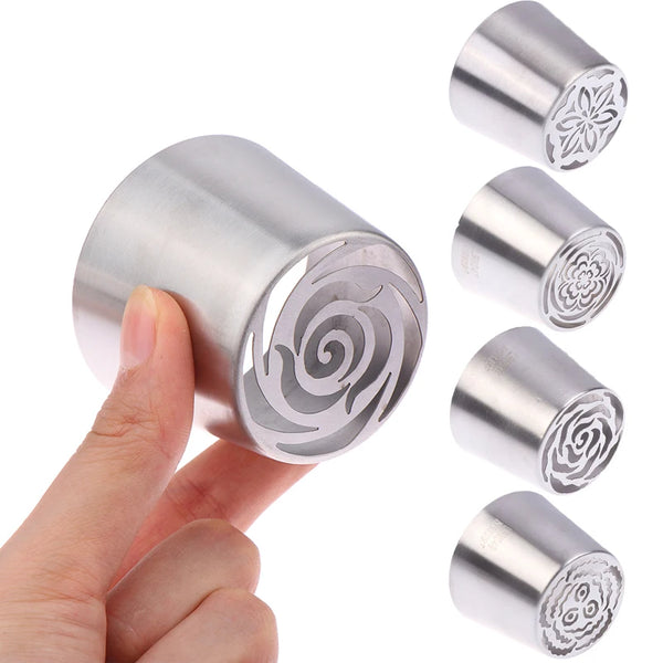 1Pc Stainless Steel Russian Piping Tips Christmas Cake Icing Frosting Nozzles For Cupcake Decoration DIY Kitchen Baking Tool