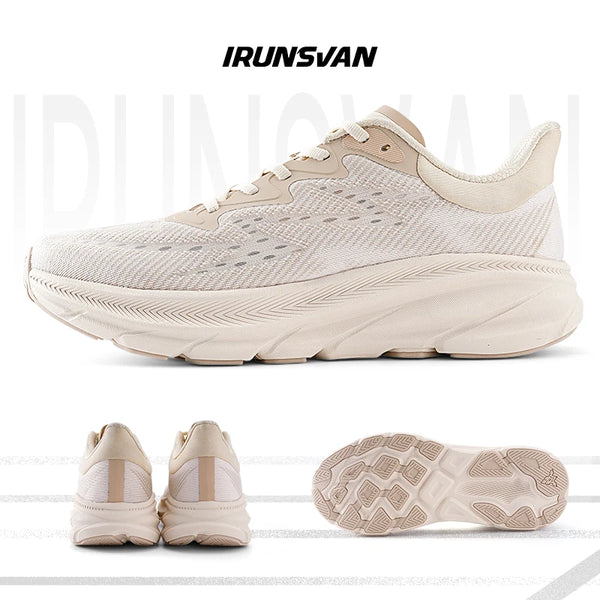 IRUNSVAN Running Marathon Running Shoes  Men's Cushioned Walking Shoes with Air Cushion - Plantar Fasciitis Pain Relief Sneakers