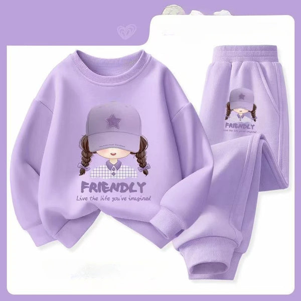 Autumn Baby Boy Clothes Fashion Printed T-shirts and Pants 2 Pieces Set Children Girls Casual Top Bottom Outfits Tracksuits