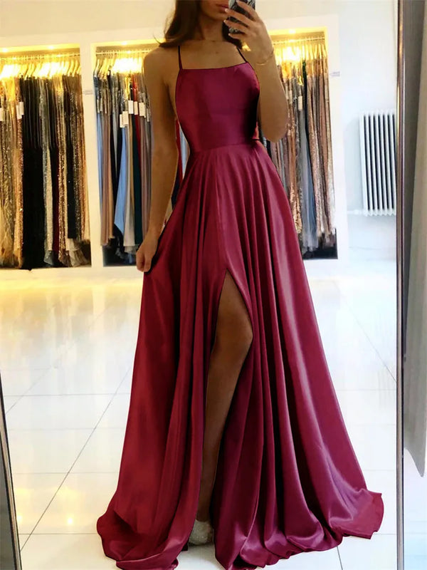 Maxi Women Dress for Christmas Sexy Side Slit  Dresses