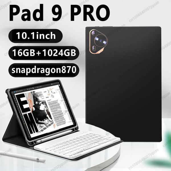 Original Pad 9 Pro tablet 10.1 inch  Android 13 Snapdragon870 10 Core 16GB+1024GB 10000mah 5G Dual SIM WIFI  HD Full Screen