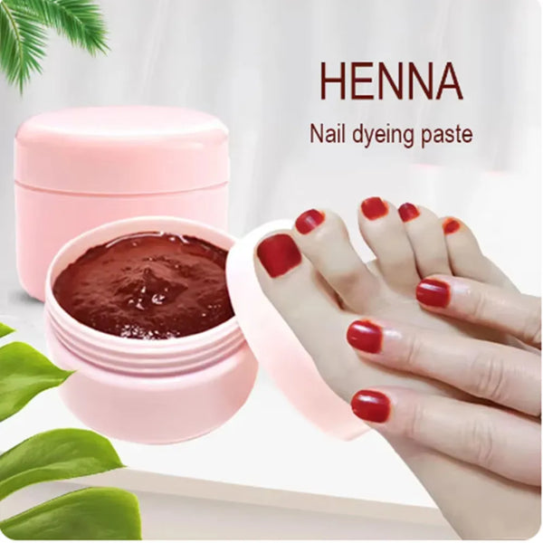 Henna Cream DIY Nail Dyeing Red Nail Art Natural Colors luster 20g/bottle